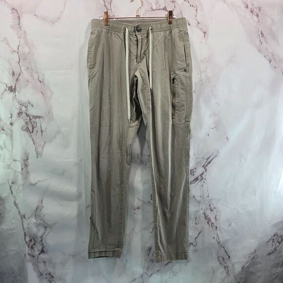 Vuori Pants Womens Medium Beige Ripstop Organic Drawstring Pull On Y412 - Picture 1 of 11